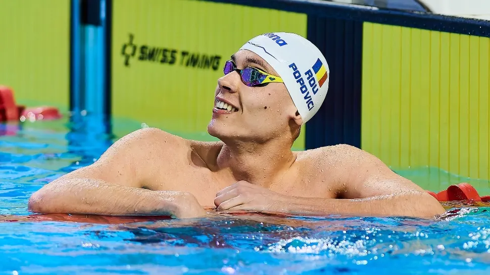 David Popovici, cel mai bun timp în seriile de la 100 m liber la Trofeul Settecolli