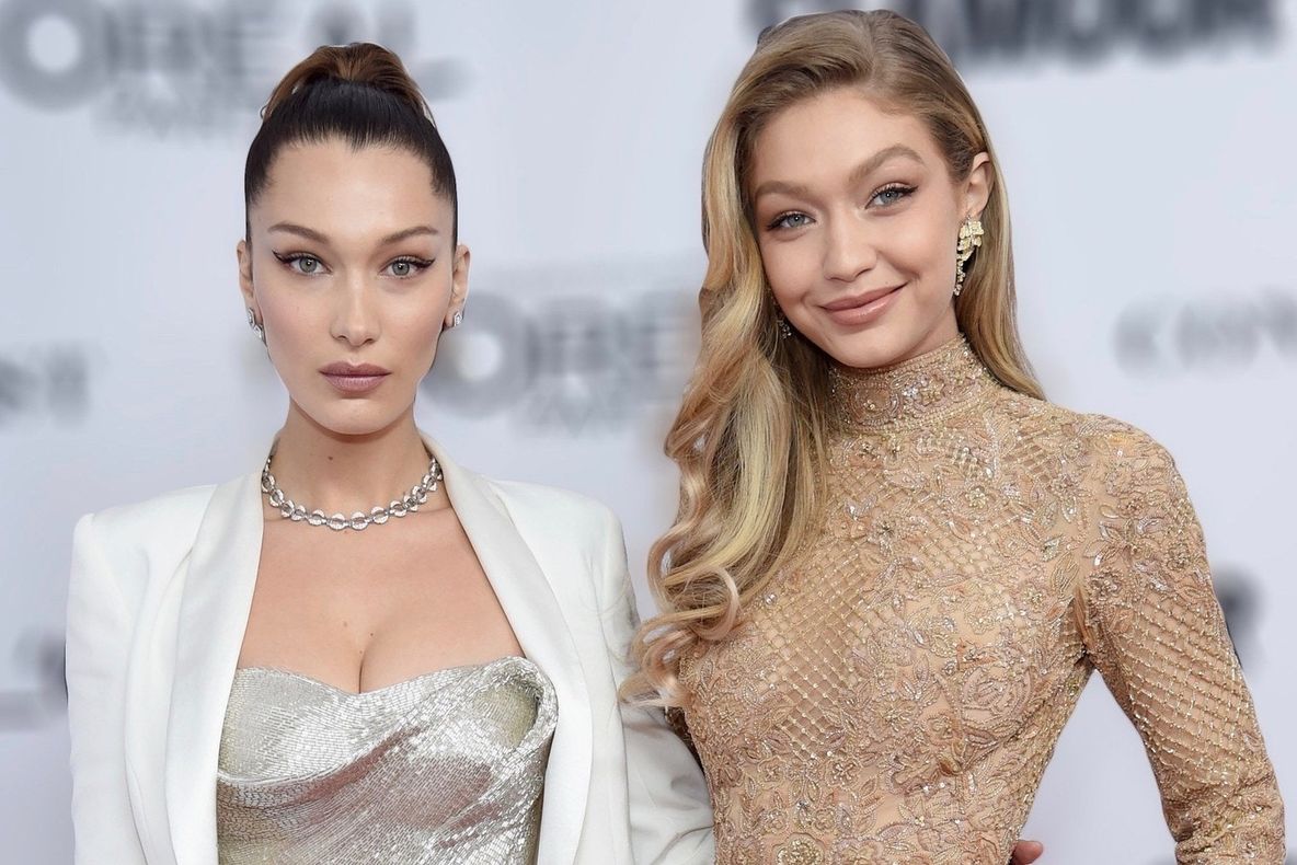 Surorile Gigi și Bella Hadid, goale într-o campanie Versace
