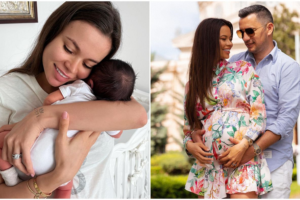 Flick și Denisa Filcea au publicat prima fotografie cu chipul fetiței lor! Eva Maria a cucerit Internetul