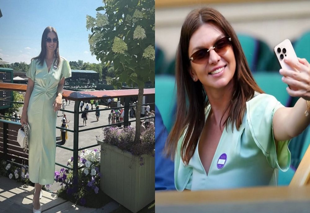 CÂT COSTĂ ROCHIA VERDE PURTATĂ DE SIMONA HALEP LA WIMBLEDON. A ACCESORIZAT-O CU O GEANTĂ CHANEL ȘI BIJUTERII VAN CLEEF&ARPELS ȘI CARTIER