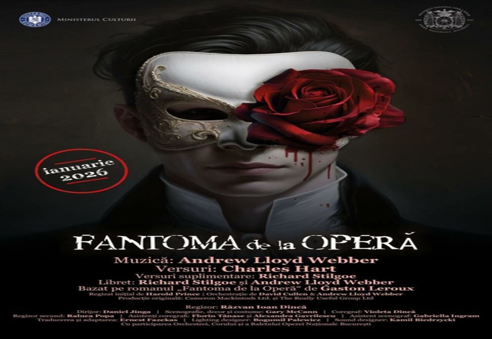 „FANTOMA DE LA OPERĂ” REVINE PE SCENA OPEREI NAȚIONALE BUCUREȘTI!