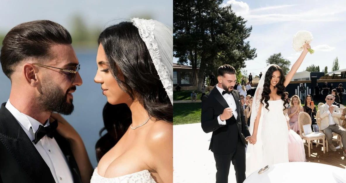 Cât a costat rochia de mireasă a Andreei, soția lui Dorian Popa. Artistul nu s-a uitat la bani