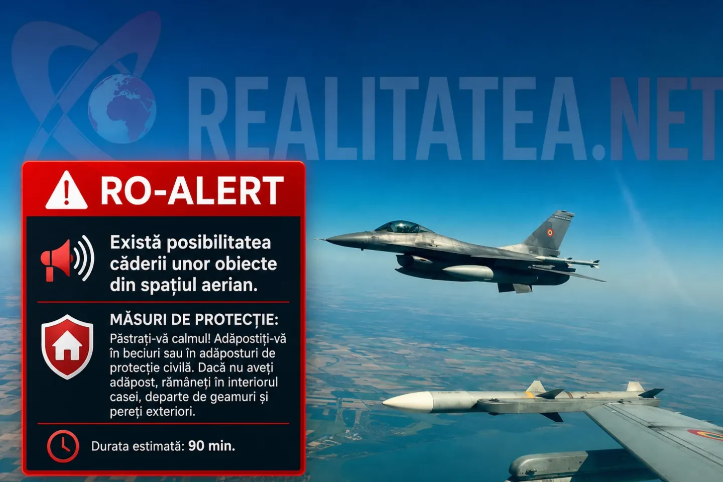 Nou mesaj RO-Alert în nordul județului Tulcea. Oamenii, sfătuiți să se adăpostească în beciuri
