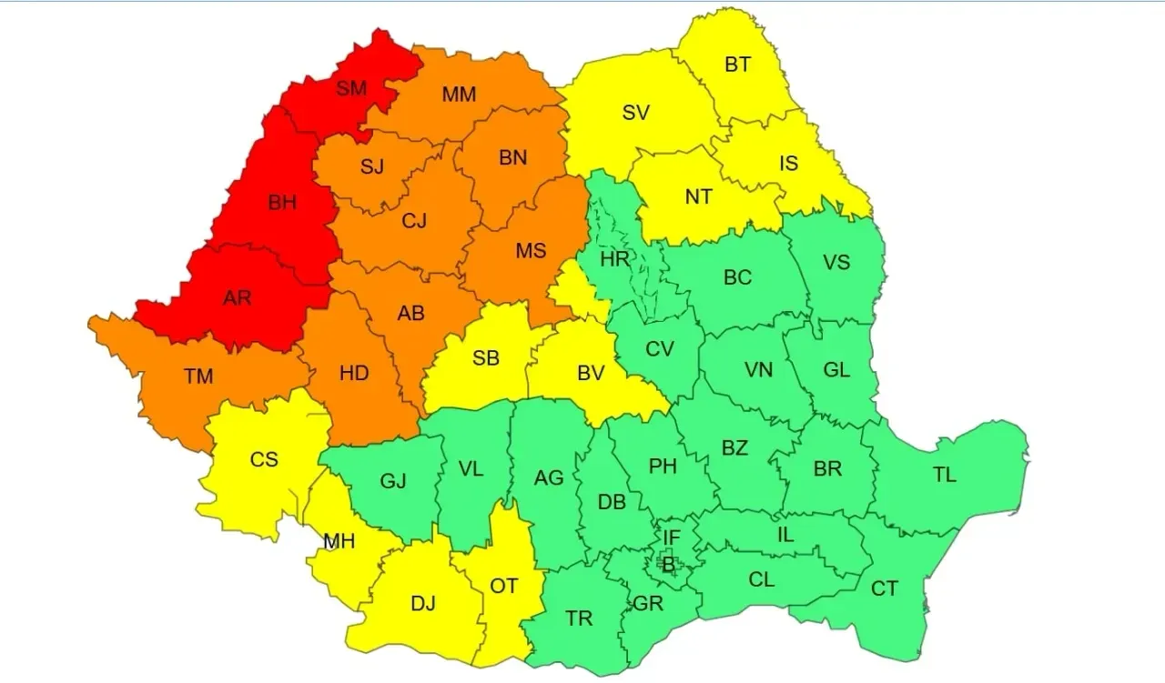Alerte meteo de caniculă în aproape toată țara. COD ROȘU în 3 județe