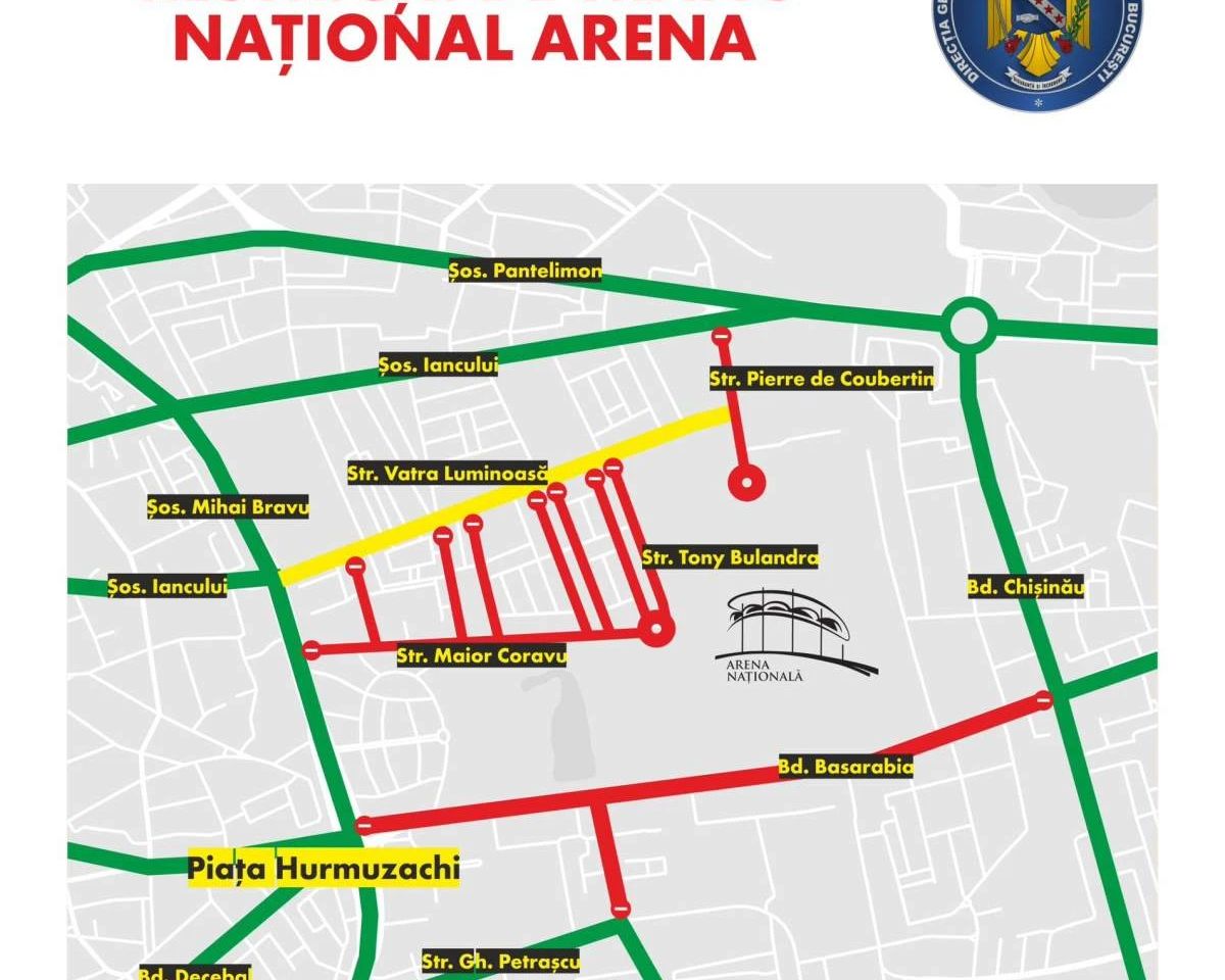 Restricții de trafic în București pentru concertul Iron Maiden de pe Arena Națională. Ce bulevarde vor fi închise