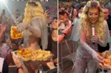 Loredana Groza a împărțit merdenele publicului, la un festival din București