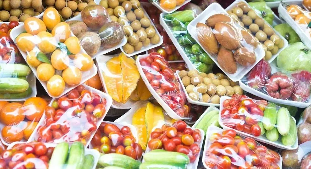Fructe și legume ambalate