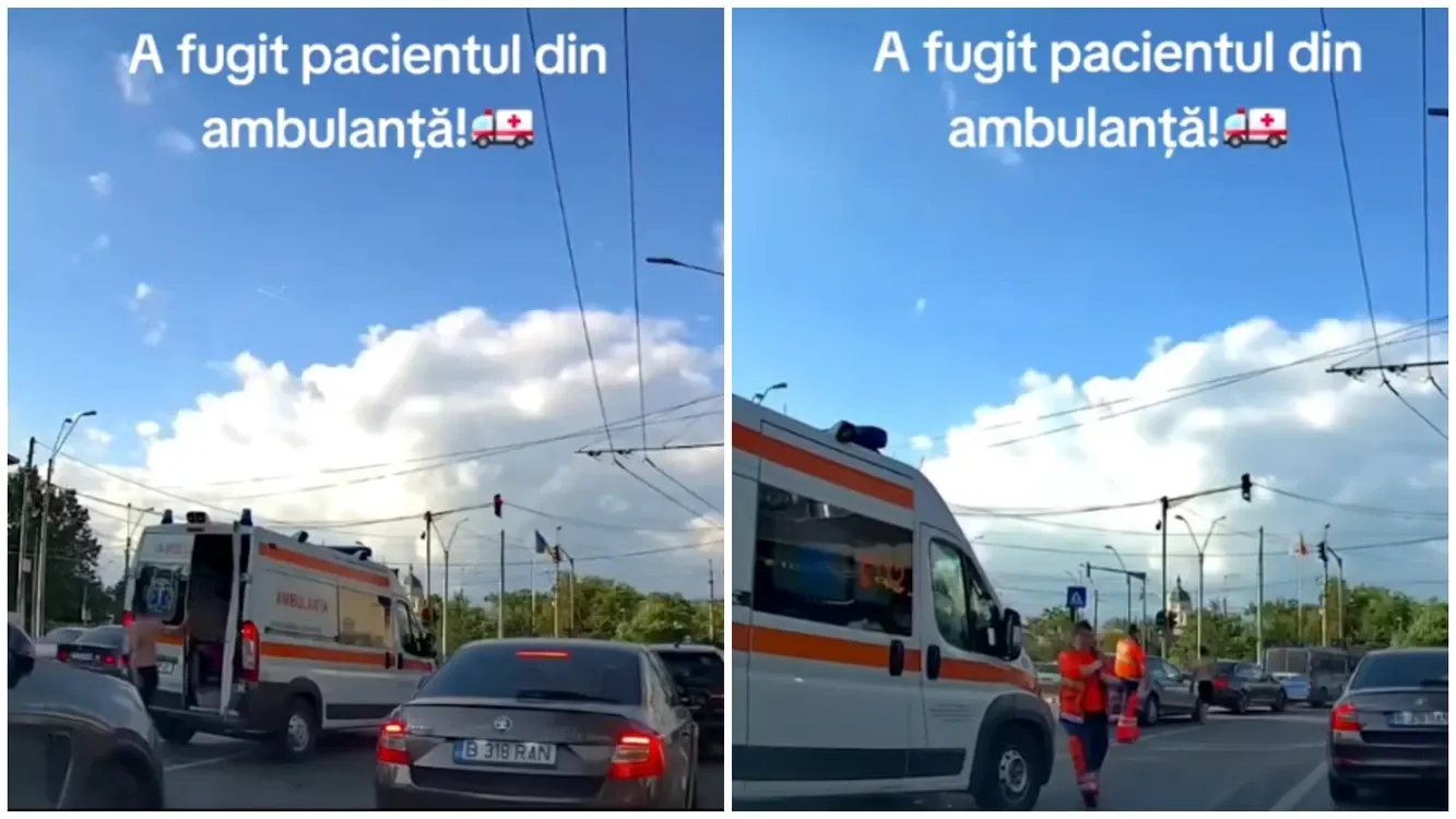 Pacient fugit din ambulanță