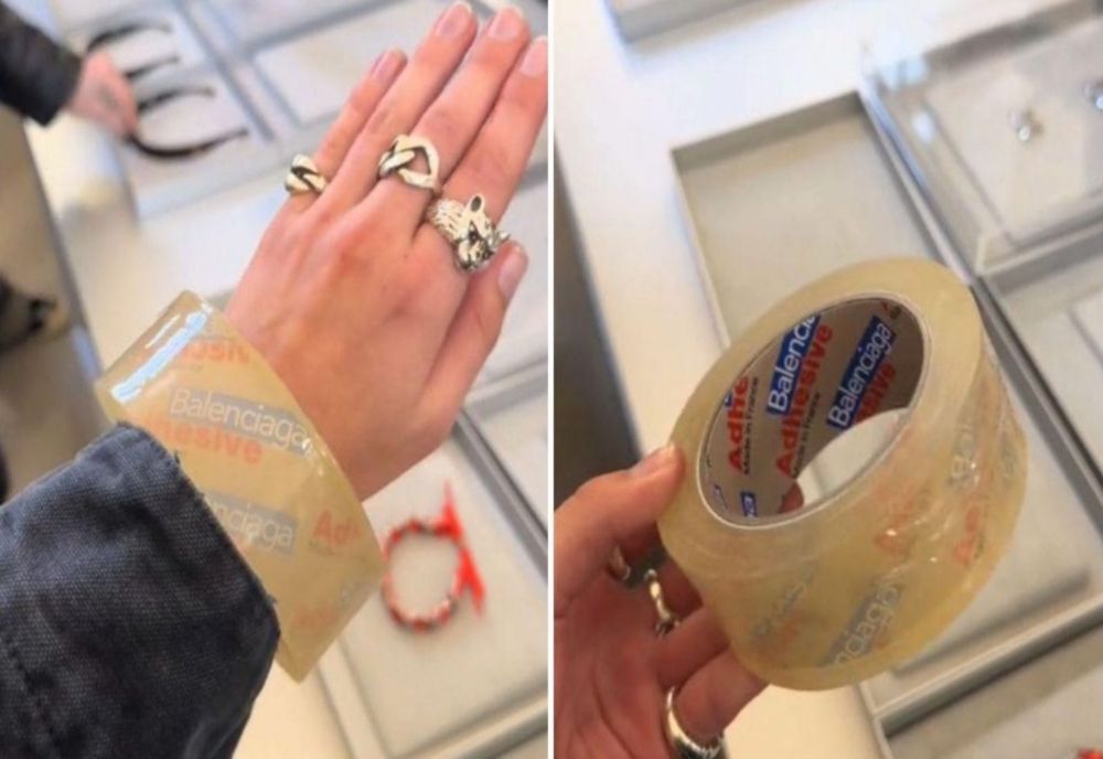 Preţul fabulos cu care se vinde o rolă de bandă adezivă pe care scrie Balenciaga