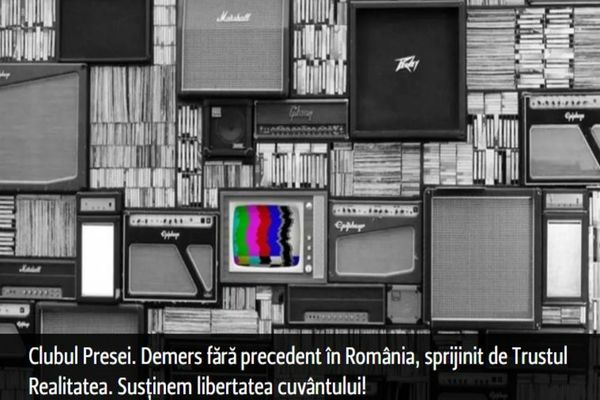 Clubul Presei. Demers fără precedent în România, sprijinit de Trustul Realitatea. Susținem libertatea cuvântului!
