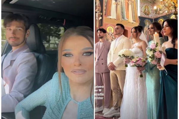 Theo Rose și Anghel Damian, nași de cununie în biserică, deși nu sunt căsătoriți