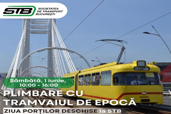 Plimbări cu „Tramvaiul Cofetărie” prin București, de Ziua Copilului