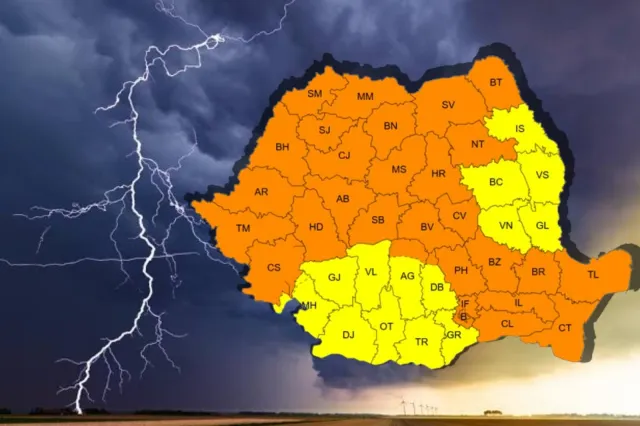  Alertă de la ANM. Cod portocaliu de furtuni și vijelii în regiunile montane și nordul Moldovei, până duminică seara-HARTA 