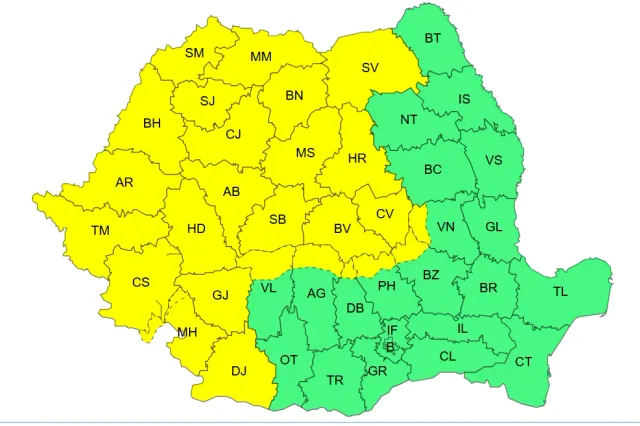 ANM a emis trei avertizări Cod galben pentru luni și marți. Ce regiuni vor fi lovite de furtuni și vânt puternic - HARTA