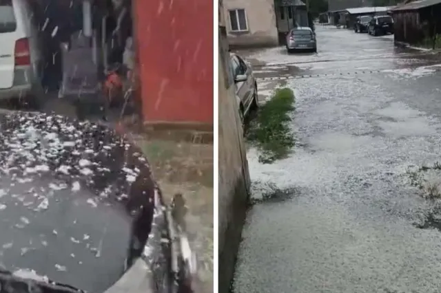 Vreme extremă în România: grindină la Bihor, furtună de nisip pe litoral - VIDEO